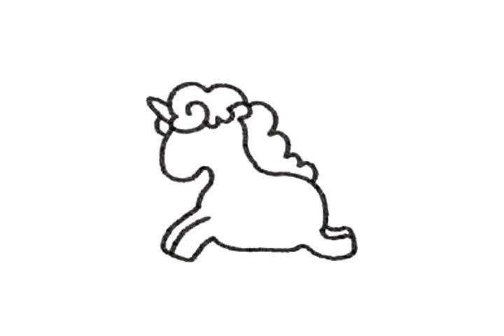 独角兽简笔画画法