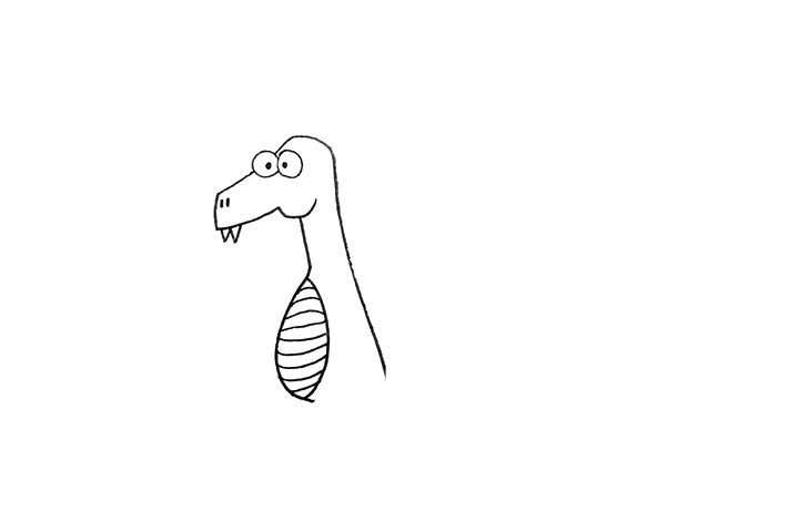 翼龙简笔画画法步骤