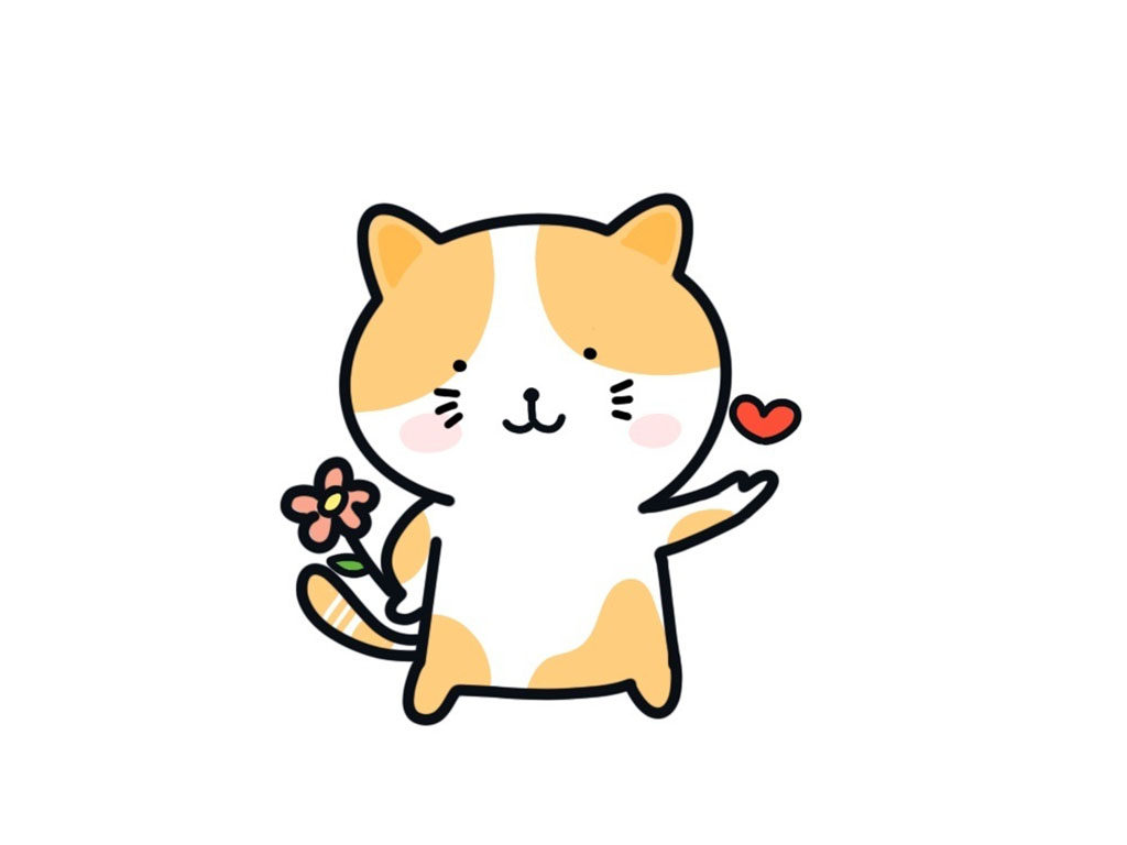 可爱的小猫简笔画步骤