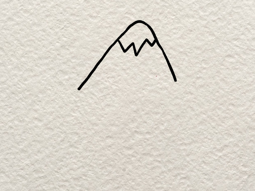 超简单的小山丘露营简笔画