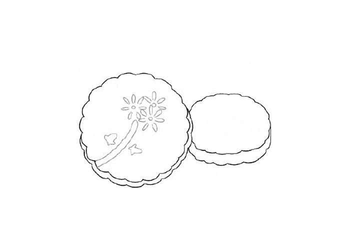 中秋月饼简笔画画法步骤