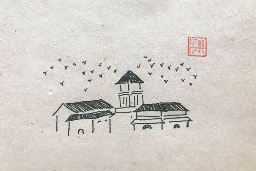 北京著名建筑简笔画图片 天安门 故宫
