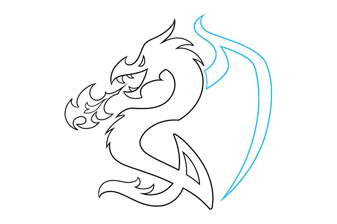 喷火龙纹身图案怎么画
