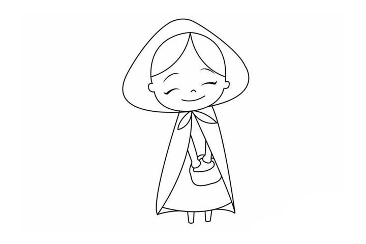 小红帽简笔画画法教程