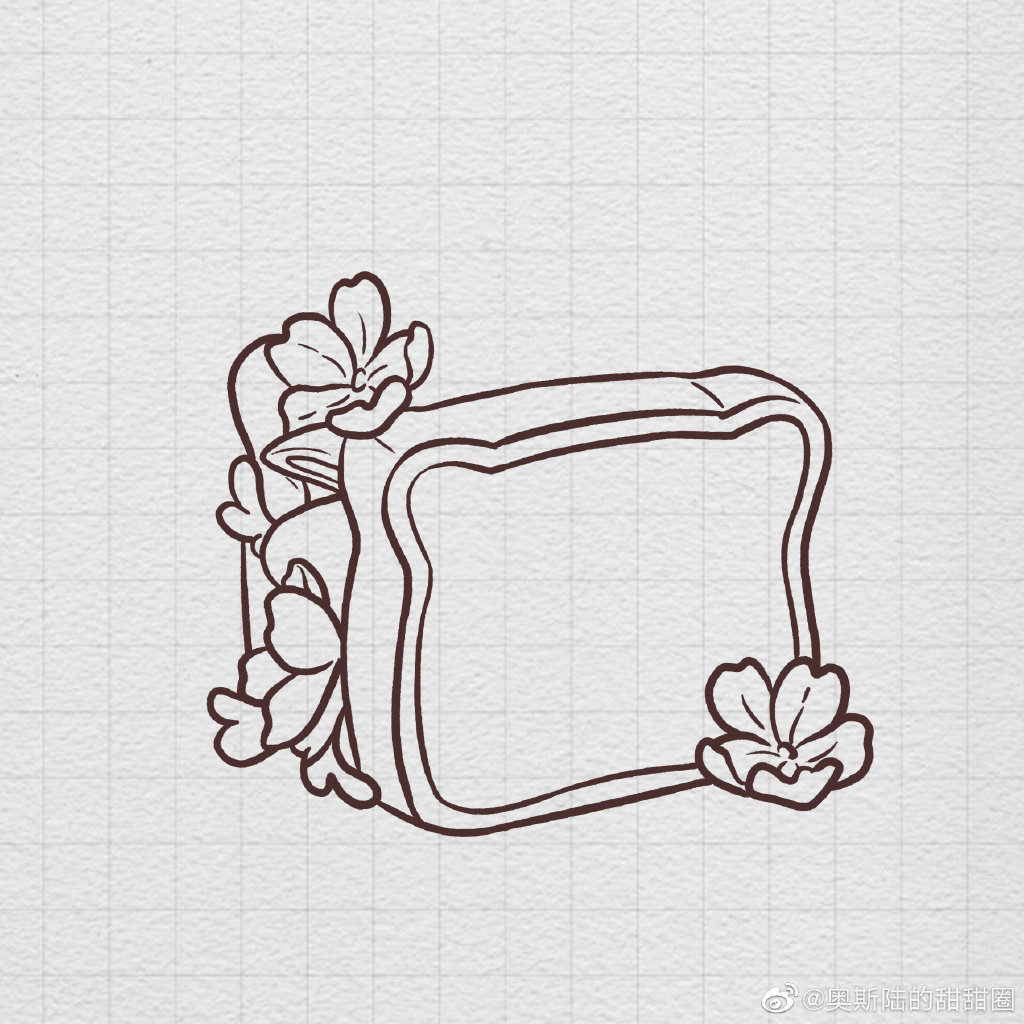 樱花三明治简笔画画法步骤