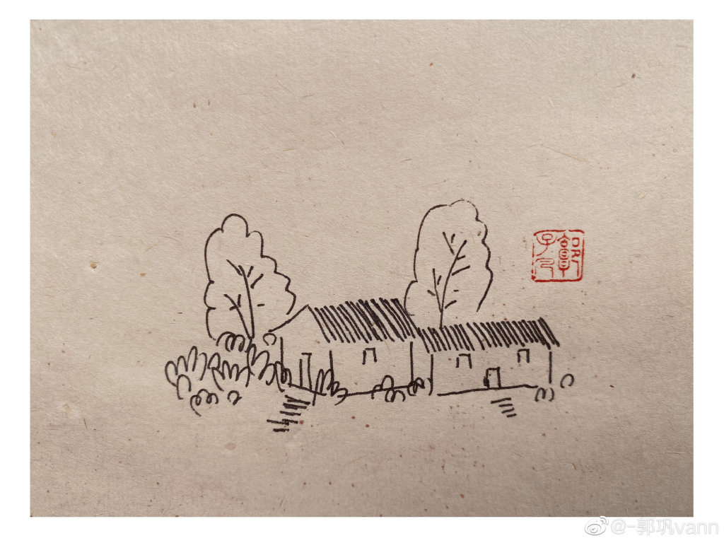 “风日晴和人意好，夕阳箫鼓几船归。·”风景简笔画图片