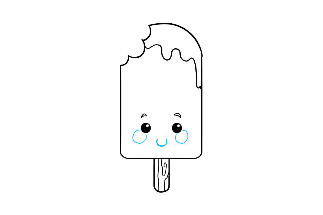 如何画一只可爱的冰棒简笔画