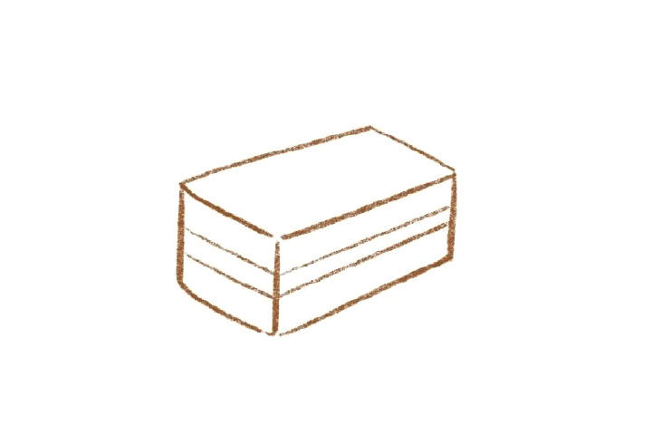 食物简笔画大全 奶油小方怎么画