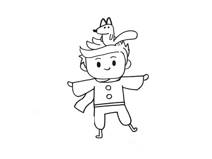 童话里的小王子简笔画