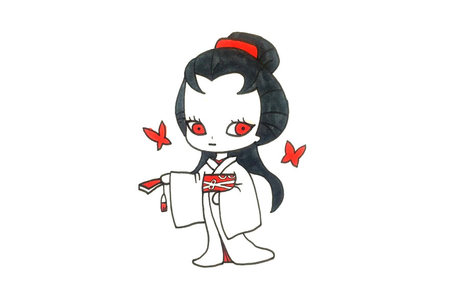 第五人格 舞者红蝶怎么画