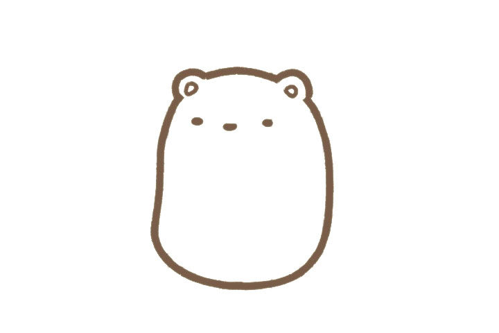 软萌小白熊简笔画画法步骤