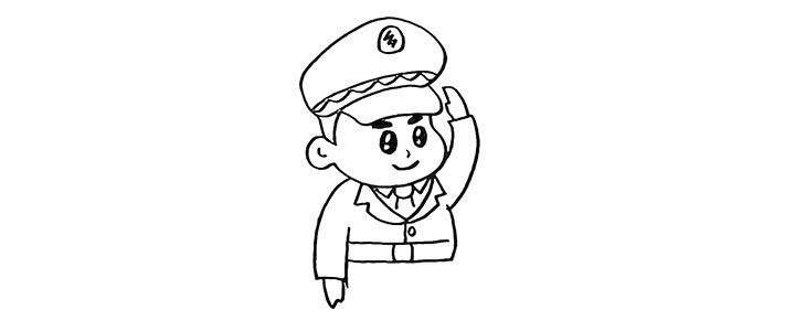 警察叔叔简笔画画法教程