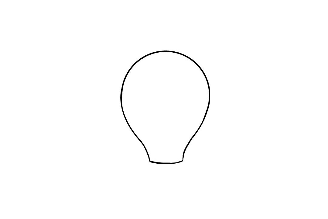如何画发光的灯泡简笔画