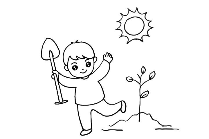 植树节简笔画怎么画