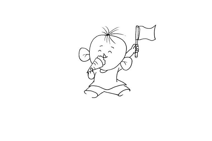 大耳朵图图简笔画教程