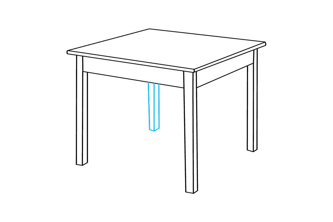 如何画桌子简笔画