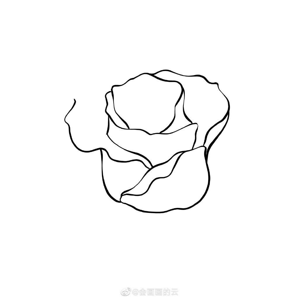 一学就会的简笔画 玫瑰花简笔画画法步骤