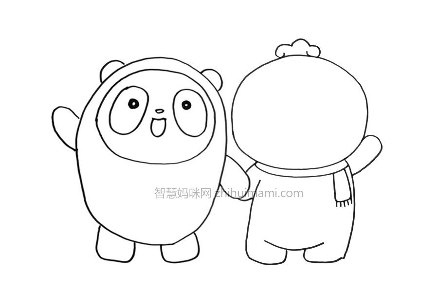 2022北京冬奥会吉祥物简笔画 简单又可爱