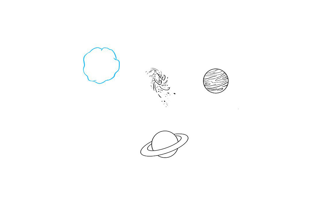 太空和行星绘画教程