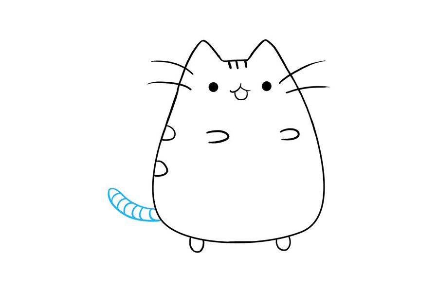 简单可爱的卡通小猫简笔画步骤