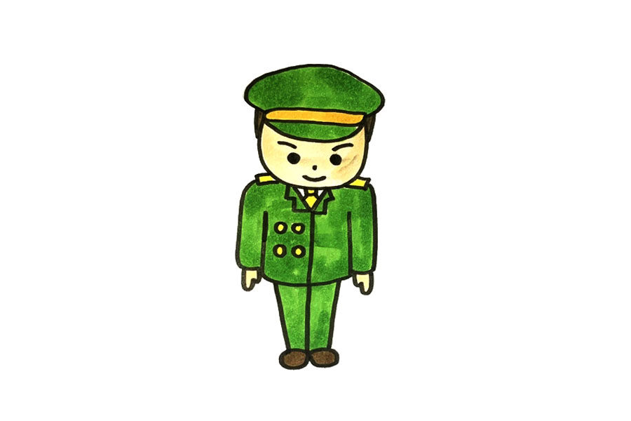 人民警察怎么画