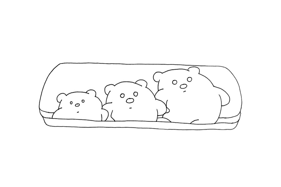三只小熊文具盒怎么画