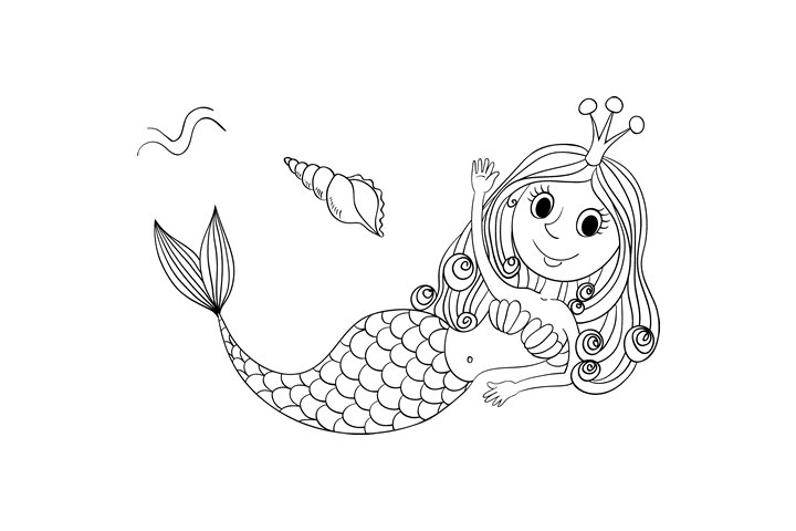 各种美人鱼简笔画的画法