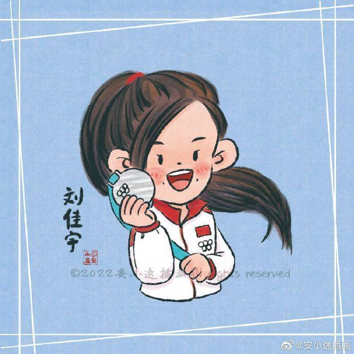 中国队滑雪项目简笔画图片合辑