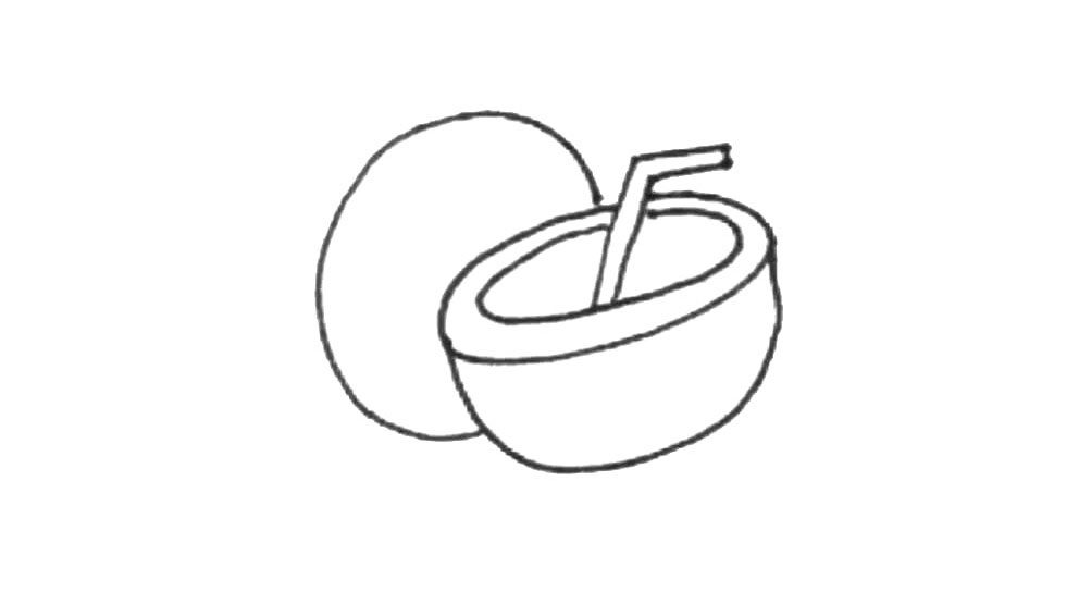 椰子简笔画画法步骤