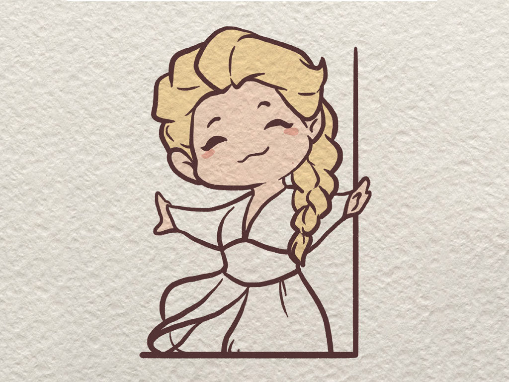冰雪女王简笔画