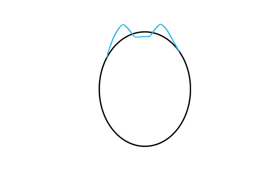 简单可爱的卡通小猫简笔画步骤