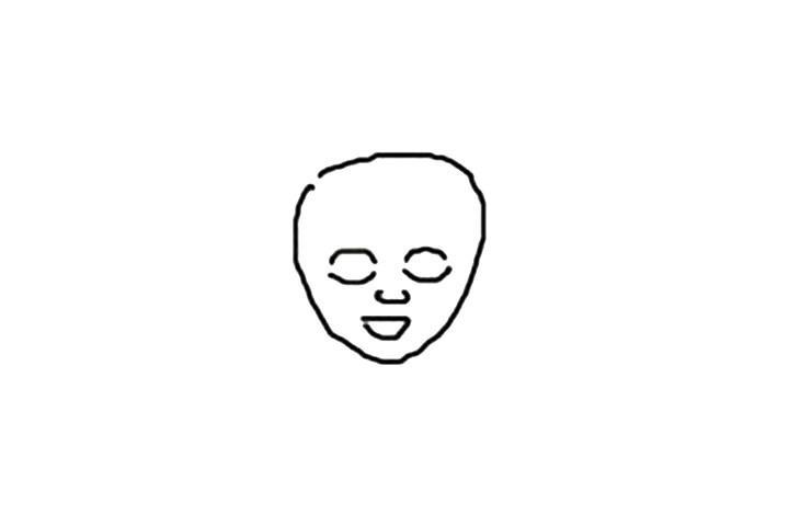 如何画面膜简笔画