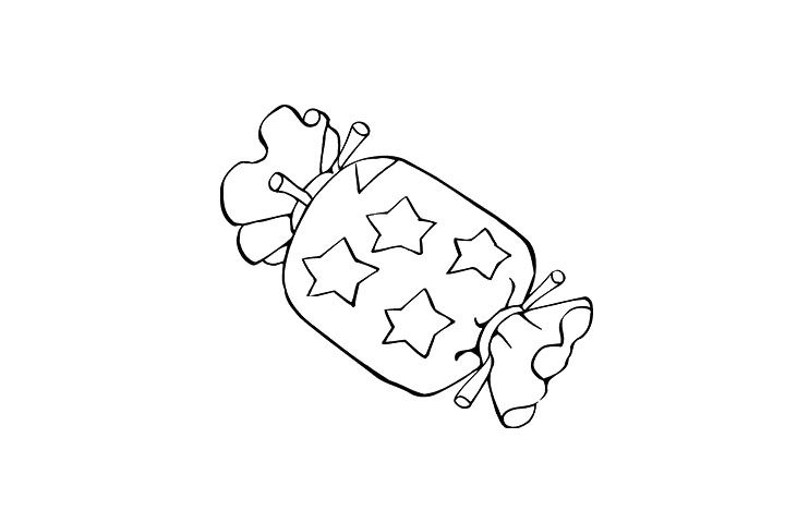 漂亮的糖果简笔画画法