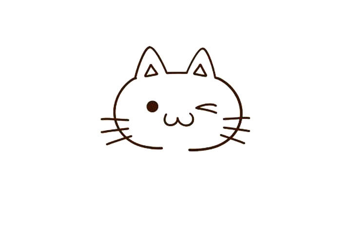 可爱的小猫妹妹简笔画步骤