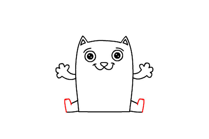 可爱小猫卡通简笔画