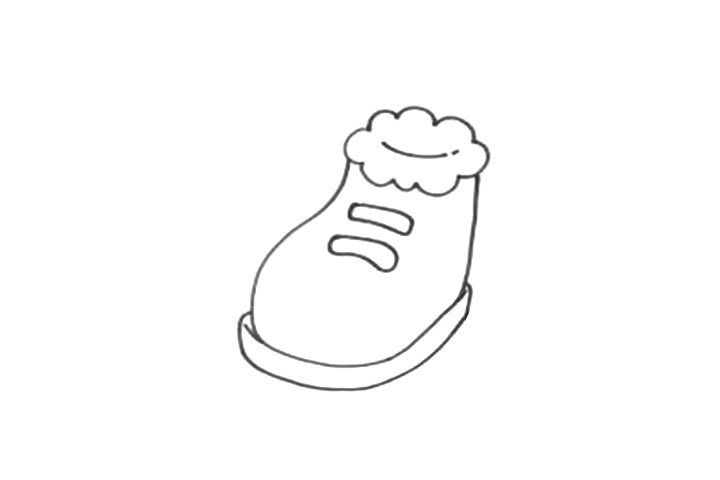 简单的儿童简笔画素材 一双漂亮的小鞋子