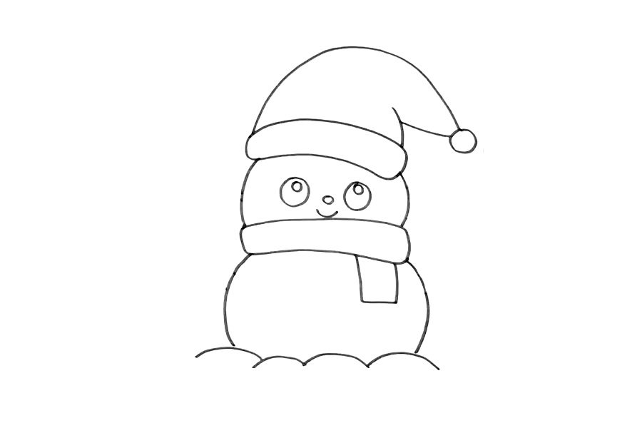 冬天雪人简笔画怎么画