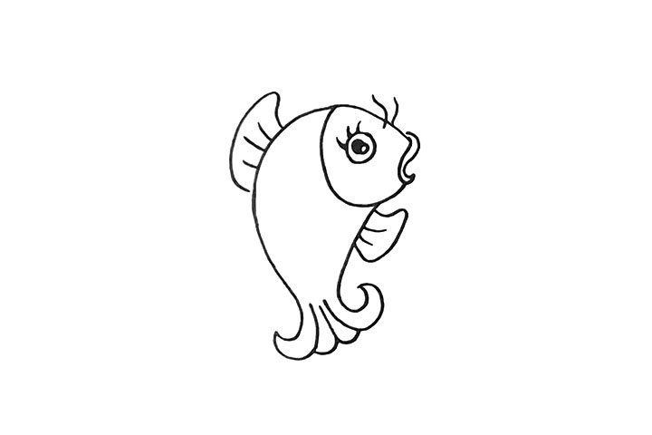 鲤鱼简笔画画法步骤