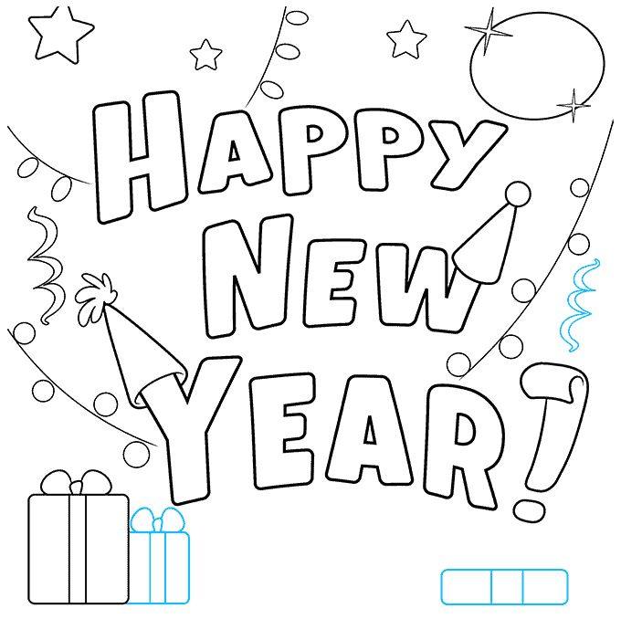 新年贺卡怎么画