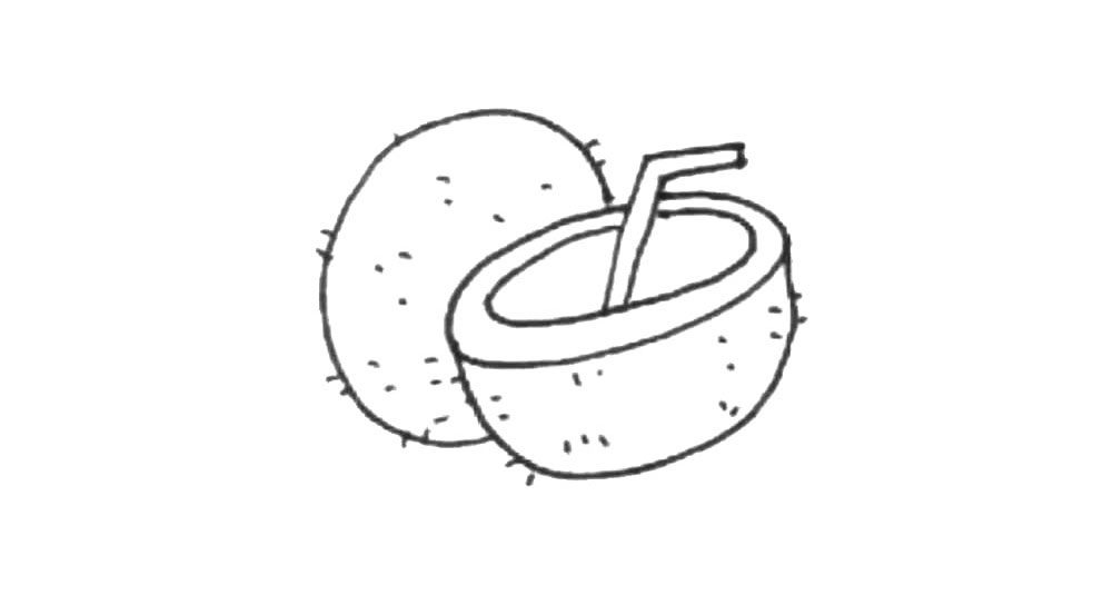 椰子简笔画画法步骤