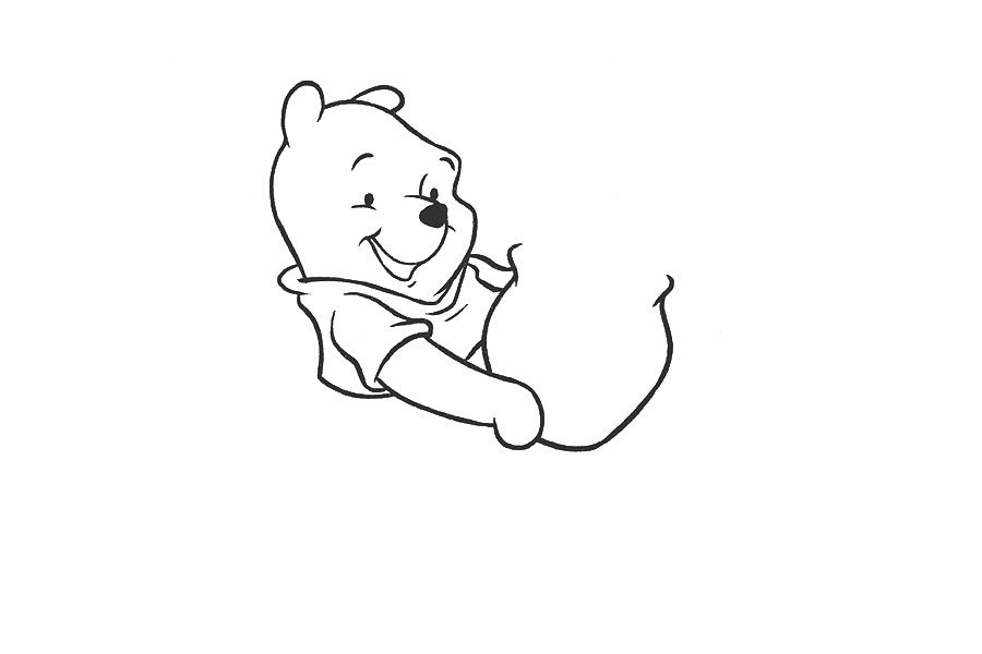小熊维尼简笔画步骤图