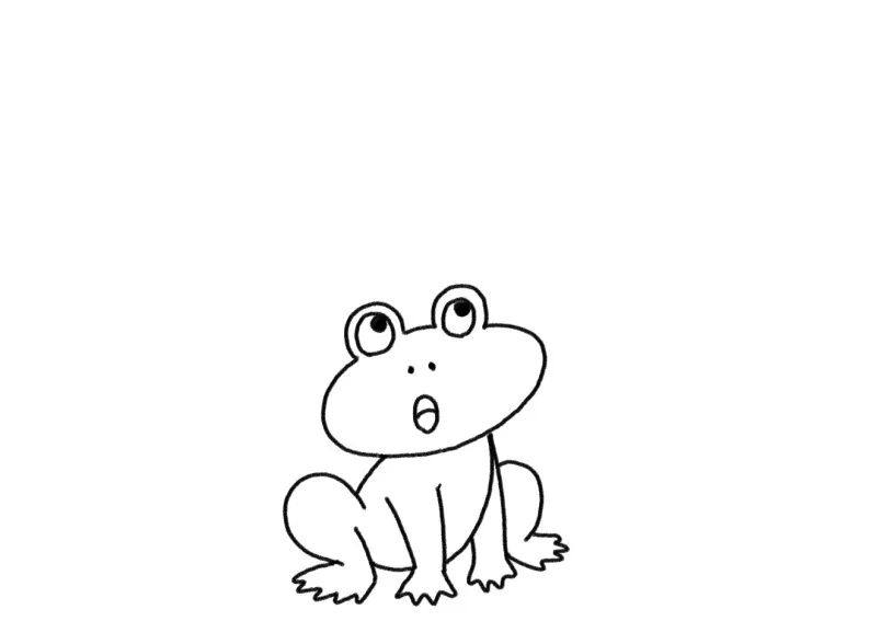 成语故事简笔画 坐井观天
