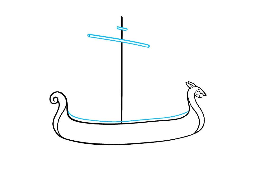 如何画海盗船简笔画