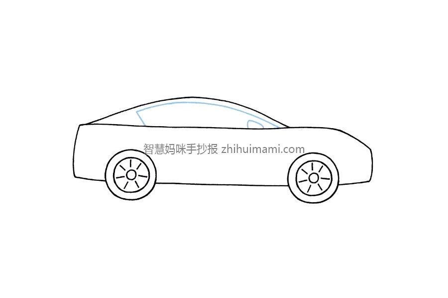 简单的小汽车怎么画