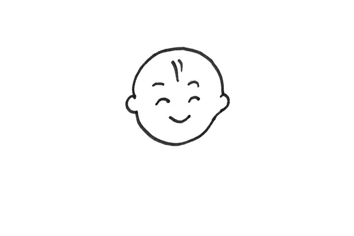 一步一步学画可爱的婴儿