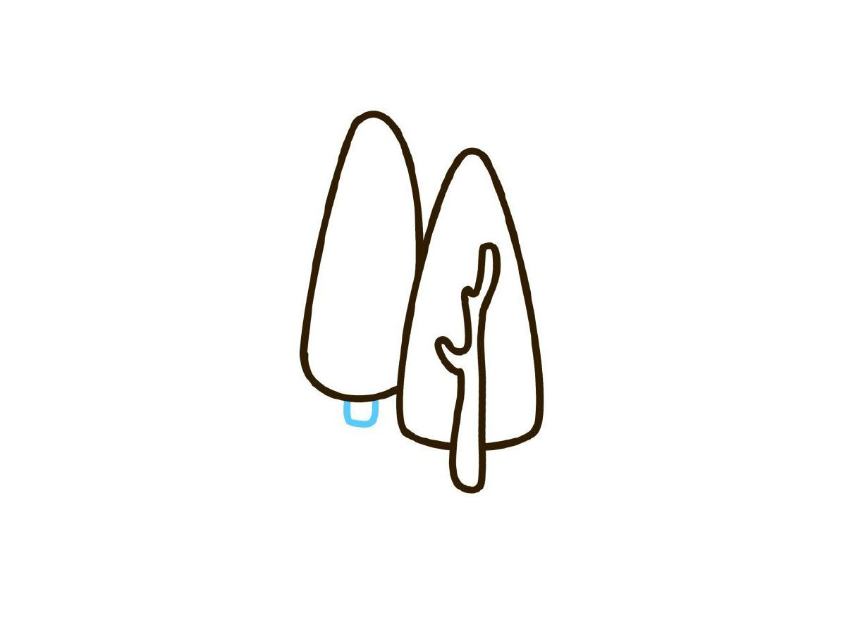 简单小树简笔画画法步骤