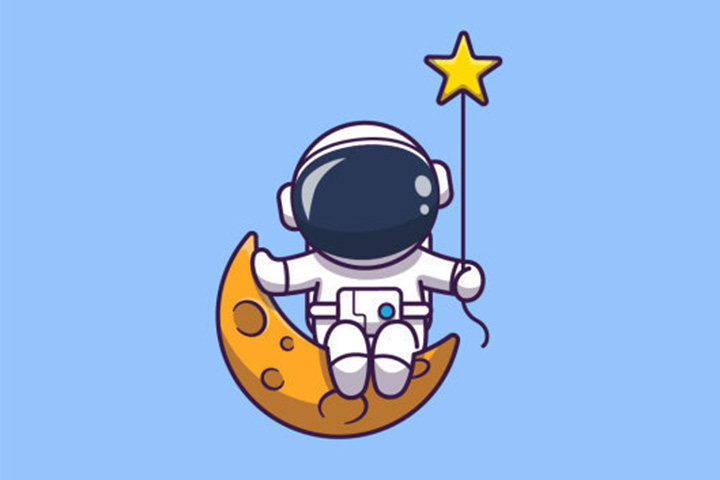 可爱宇航员简笔画图片