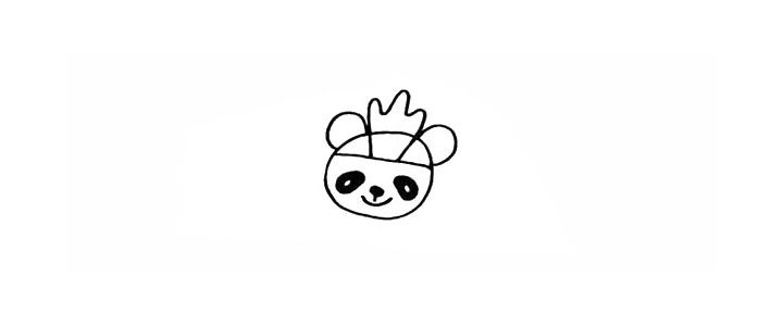 福娃晶晶简笔画画法步骤