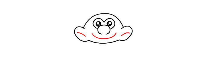 蓝精灵简笔画画法步骤