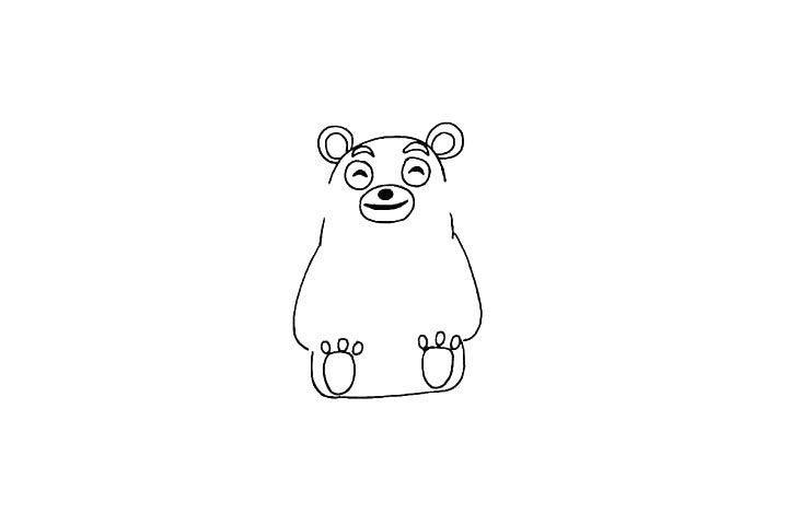熊本熊简笔画画法步骤